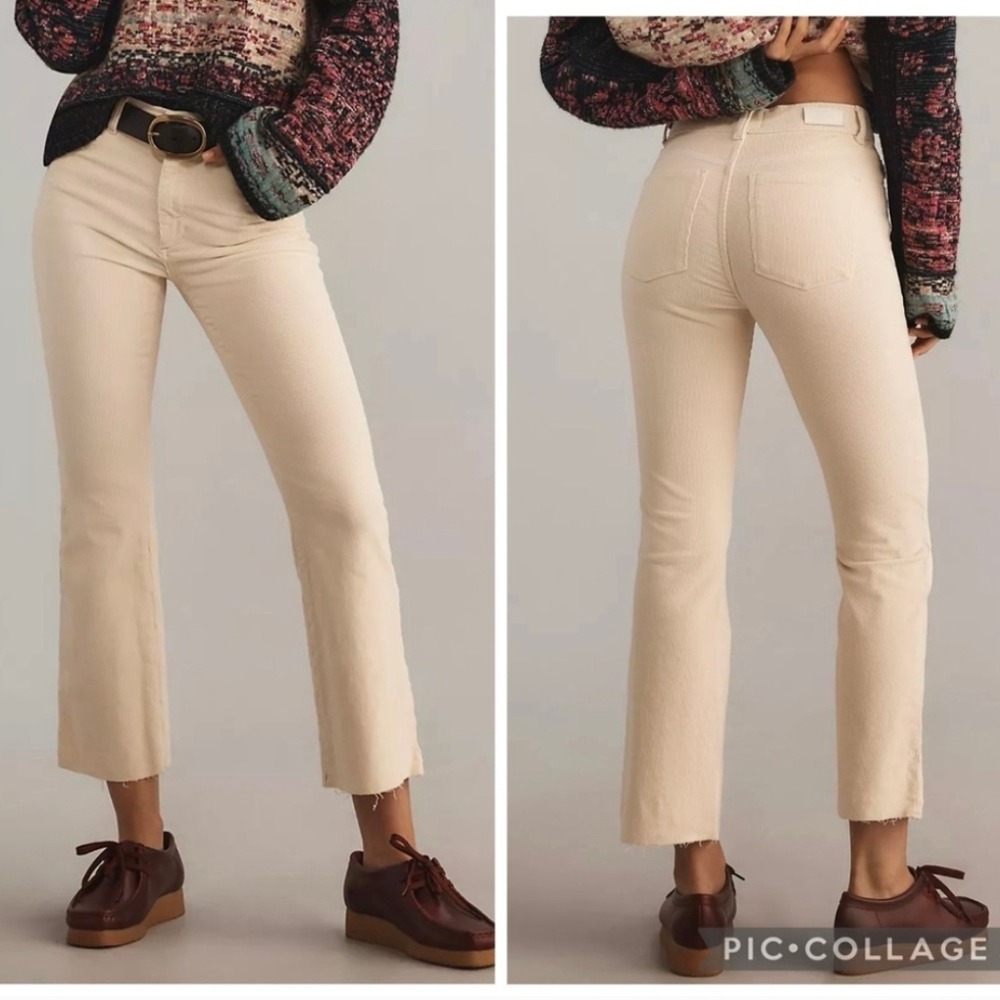 DL1961 Bridget Boot High Rise Instasculpt™  Corduroy Pants Cream Size 29"‎ - Picture 2 of 7